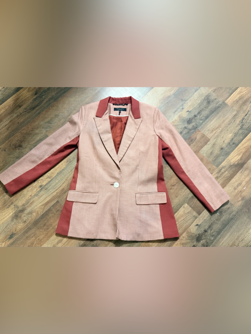 Rag & Bone Elizabeth Houndstooth Cotton Blazer!